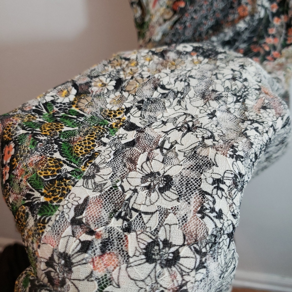 ZARA Printed Lace Empire waist dress - Picture 6 of 6
